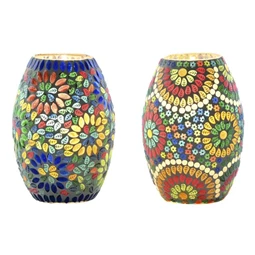 Lámpa asztali mintás 14x14x19 cm 2 féle