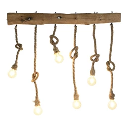 Lámpa mennyezeti, kötéllel 118x15x86 cm