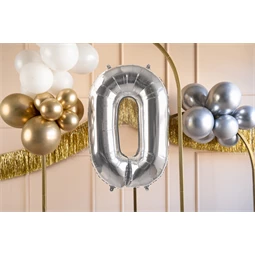 Lufi 0-ás szám fólia 72 cm ezüst
