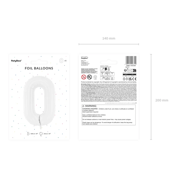 Lufi 0-ás szám fólia 86 cm fehér