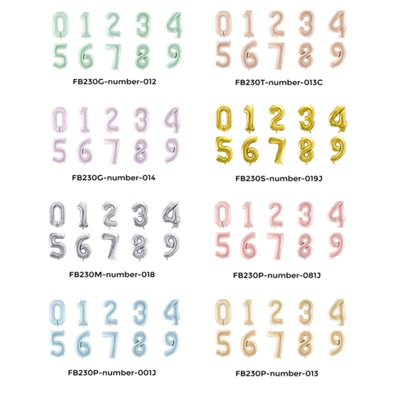 Lufi 0-s szám fólia 72 cm bézs