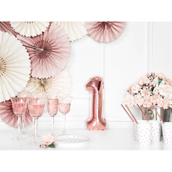Lufi 1-es szám fólia 35 cm rózsaarany