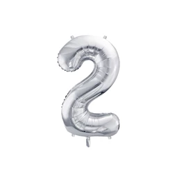 Lufi 2-es szám fólia 72 cm ezüst