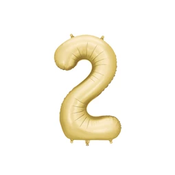 Lufi 2-es szám fólia 86 cm arany
