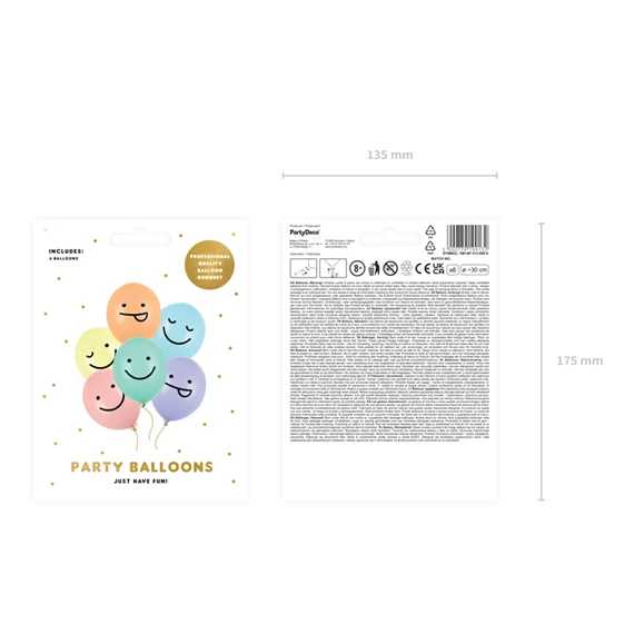 Lufi 30 cm arcok mix S/6