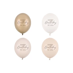 Lufi 30 cm, boldog születésnapot, bézs keverék S/50