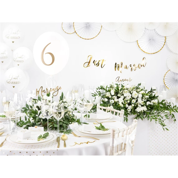 Lufi 30 cm csak házasok pasztell tiszta fehér S/6