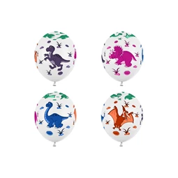 Lufi 30 cm dinoszauruszok pasztell tiszta fehér S/6