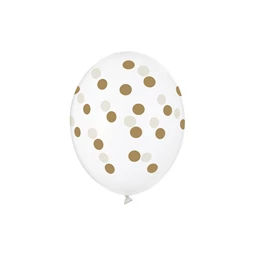 Lufi 30 cm pöttyös kristálytiszta S/6