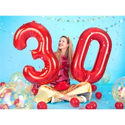 Lufi 3-as szám fólia 86 cm piros