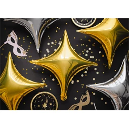 Lufi 4 ágú csillag fólia 45 cm ezüst