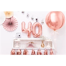 Lufi 4-es szám fólia 35 cm rózsaarany