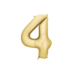 Lufi 4-es szám fólia 86 cm arany