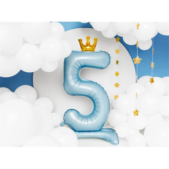 Lufi 5-ös szám álló fólia 84 cm égkék