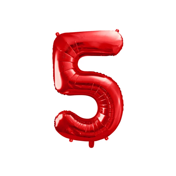 Lufi 5-ös szám fólia 86 cm piros