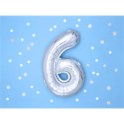 Lufi 6-os szám fólia 35 cm ezüst