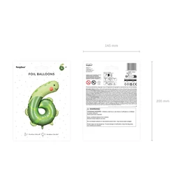 Lufi 6-os szám fólia teknős 75x96 cm mix