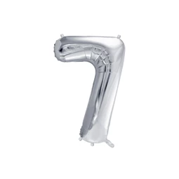 Lufi 7-es szám fólia 72 cm ezüst