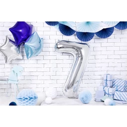 Lufi 7-es szám fólia 86 cm ezüst