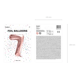 Lufi 7-es szám fólia 86 cm rózsaarany