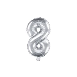Lufi 8-as szám fólia 35 cm ezüst