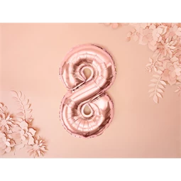 Lufi 8-as szám fólia 35 cm rózsaarany