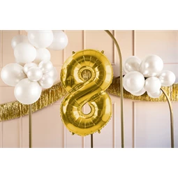 Lufi 8-as szám fólia 72 cm világos arany