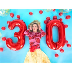 Lufi 8-as szám fólia 86 cm piros