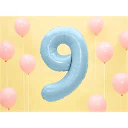 Lufi 9-es szám fólia 86 cm világoskék