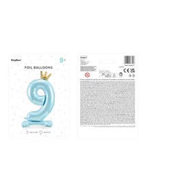 Lufi 9-es szám álló fólia 84 cm égkék