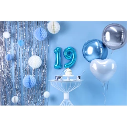 Lufi 9-es szám fólia 35 cm kék