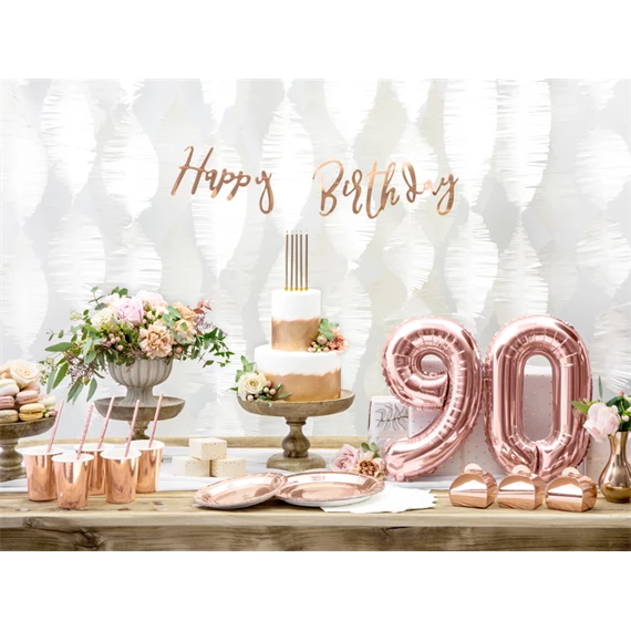 Lufi 9-es szám fólia 35 cm rózsaarany