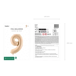 Lufi 9-es szám fólia 72 cm bézs