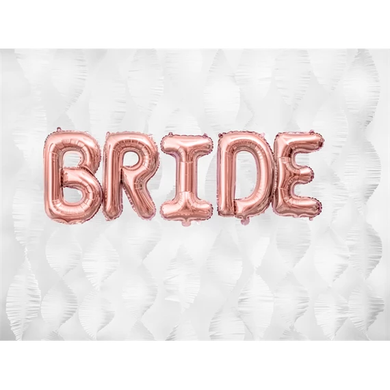 Lufi b betű fólia 35 cm rózsaarany