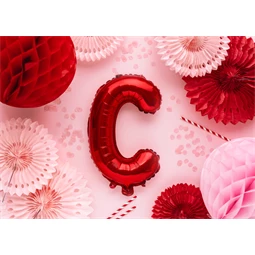 Lufi c betű fólia 35 cm piros