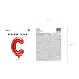 Lufi c betű fólia 35 cm piros