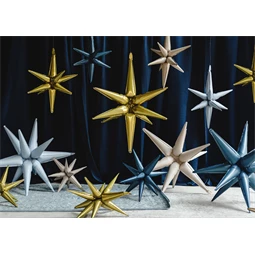 Lufi csillag 3D fólia 105 cm ködös kék