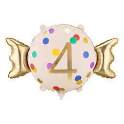 Lufi cukorka 4-es szám fólia 61x37 cm vegyes