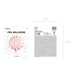 Lufi cukorka fólia 35 cm világos rózsaszín