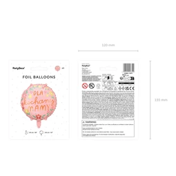 Lufi dla kochanej mamy fólia 45 cm mix
