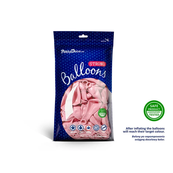 Lufi erős 30 cm pasztell halvány rózsaszín S/100