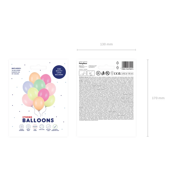 Lufi erős 30 cm pasztell mix S/10