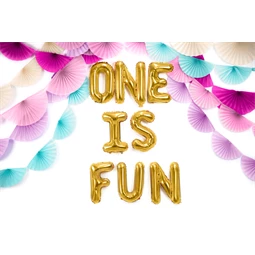 Lufi f betű fólia 35 cm arany