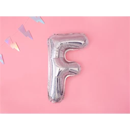 Lufi f betű fólia 35 cm irizáló