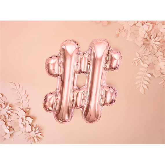 Lufi fólia # 35 cm rózsaarany