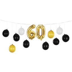 Lufi girland 3 az 1-ben - 60. születésnap, mix, 260x32 cm