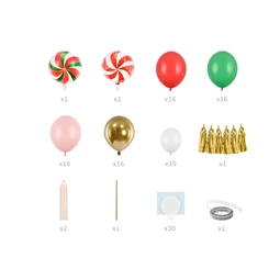 Lufi girland cukorkák, mix, 170x155 cm