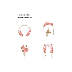 Lufi girland rózsaszín 200 cm S/60