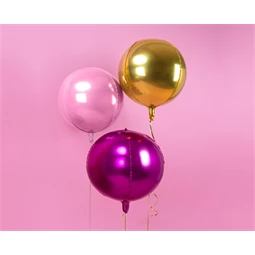 Lufi gömb fólia 40 cm világos rózsaszín