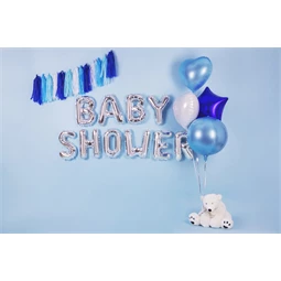 Lufi h betű fólia 35 cm ezüst